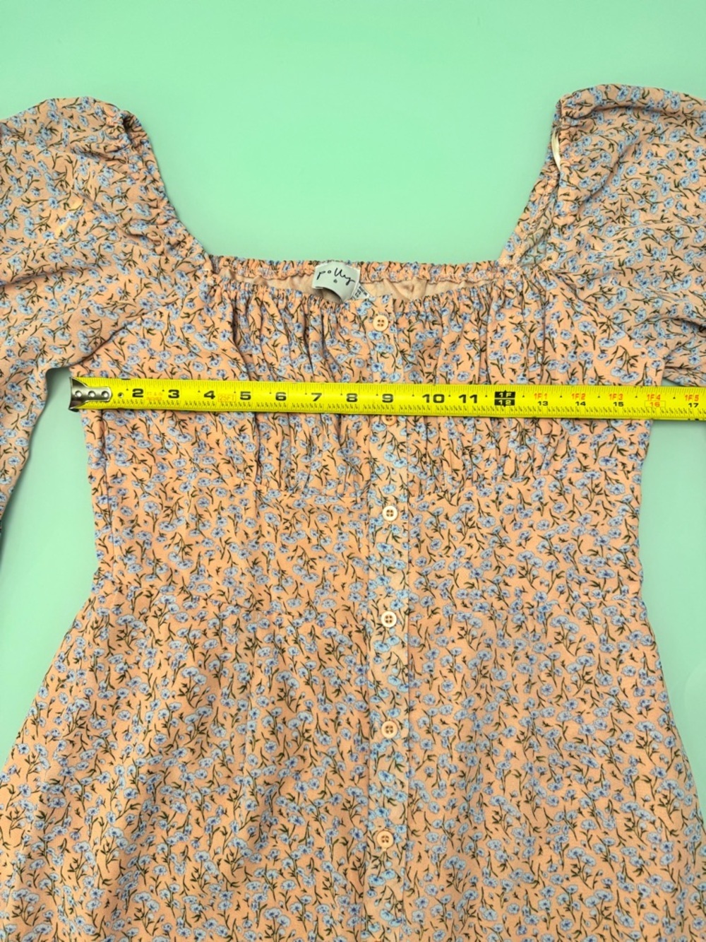Princess Polly Pink Floral Mini Dress - Square Neck Buttons Cottagecore - US 6 - Picture 4 of 9